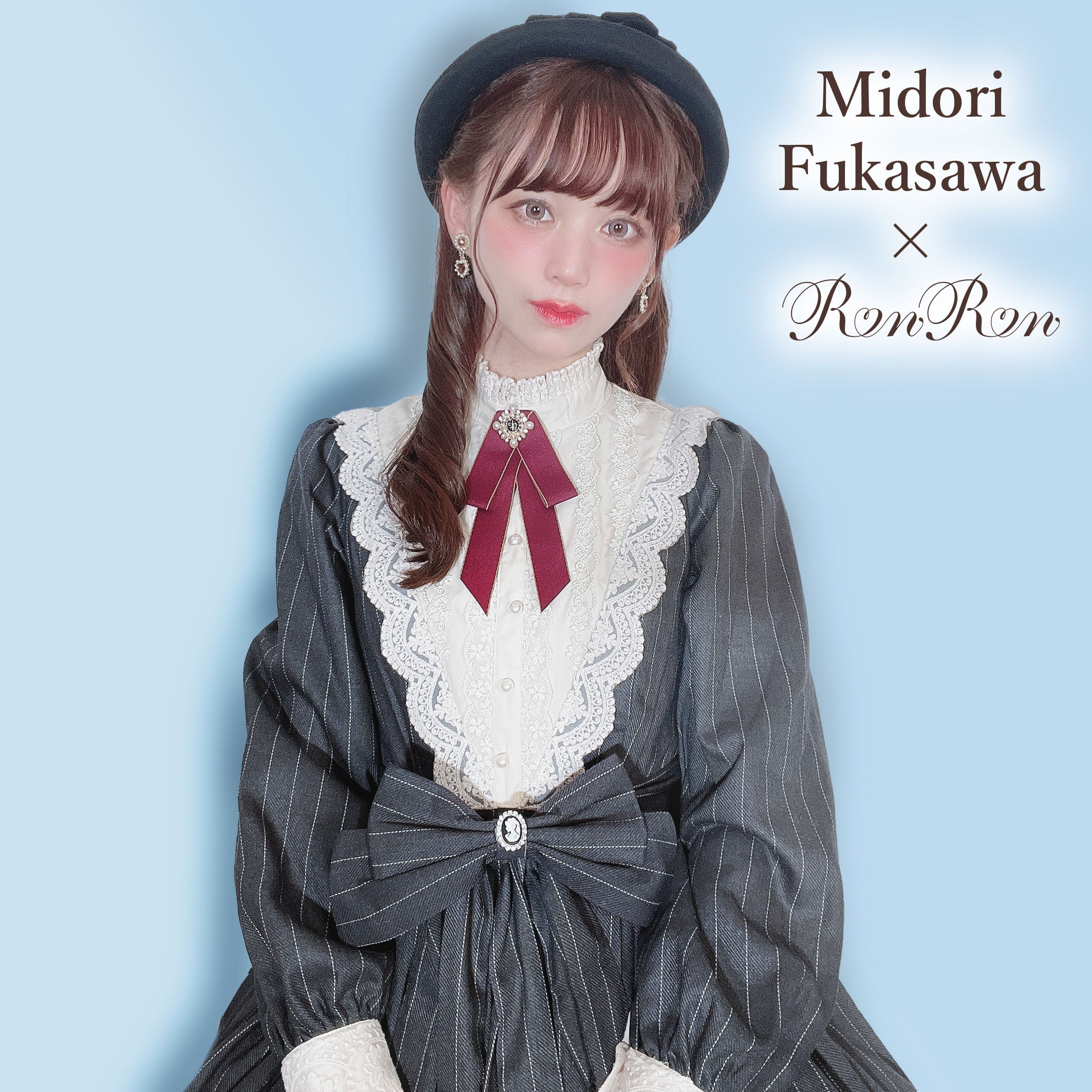 【予約販売】英国クラシカルロリィタ縦縞ワンピース