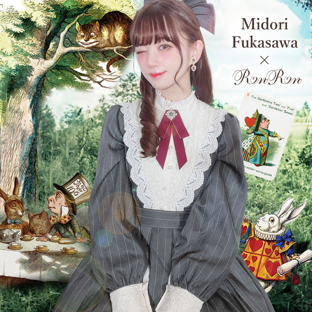 【予約販売】英国クラシカルロリィタ縦縞ワンピース